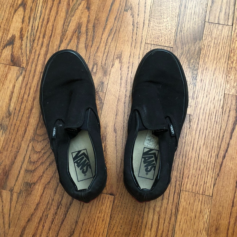 black slip on vans